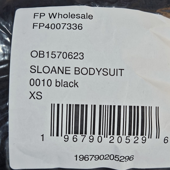 NWT Free People Sloane Bodysuit in Black Size XS - Picture 10 of 12